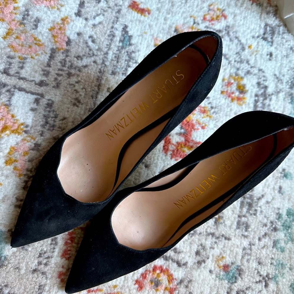 Black suede leather Pumps